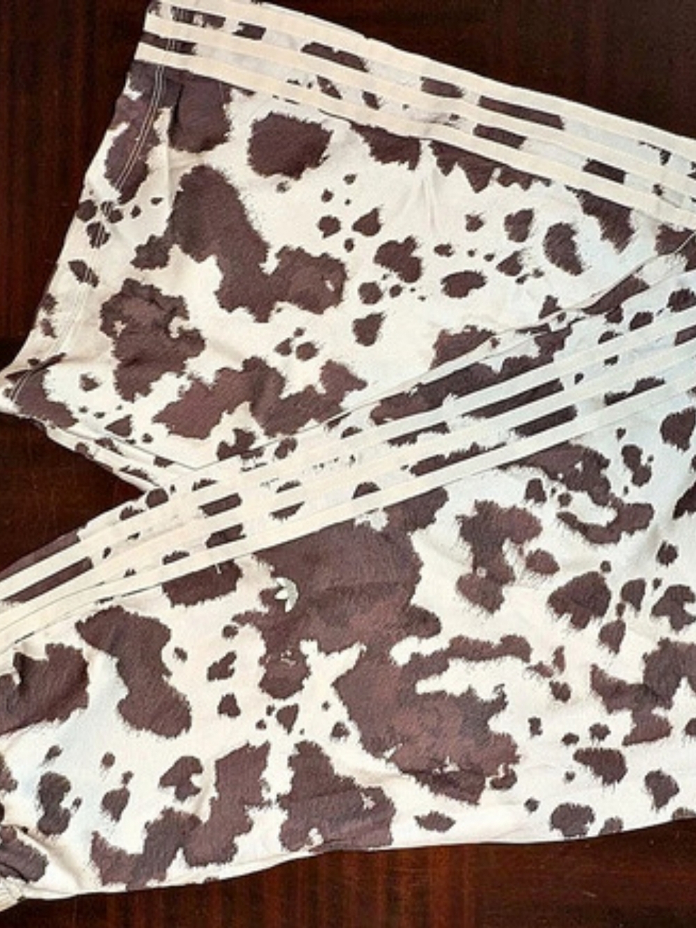 adidas COW PRINT PANTS Animal Print Track Pants Size Small NWT